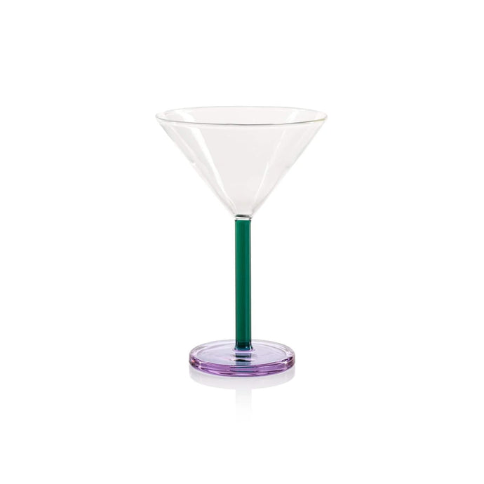 Zodax Teal/Lilac Veglia Martini Glasses