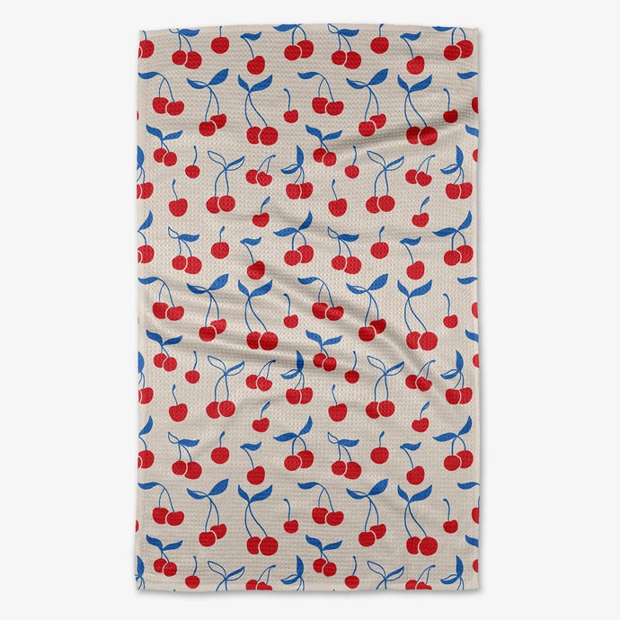 Geometry Towels Very Cherry Tea Towel by Geometry