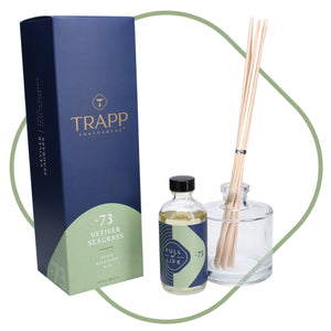 Trapp Fragrances Home Accents Vetiver Seagrass 4 oz. Reed Diffuser Kit, Trapp Fragrences Luxury Reed Diffuser