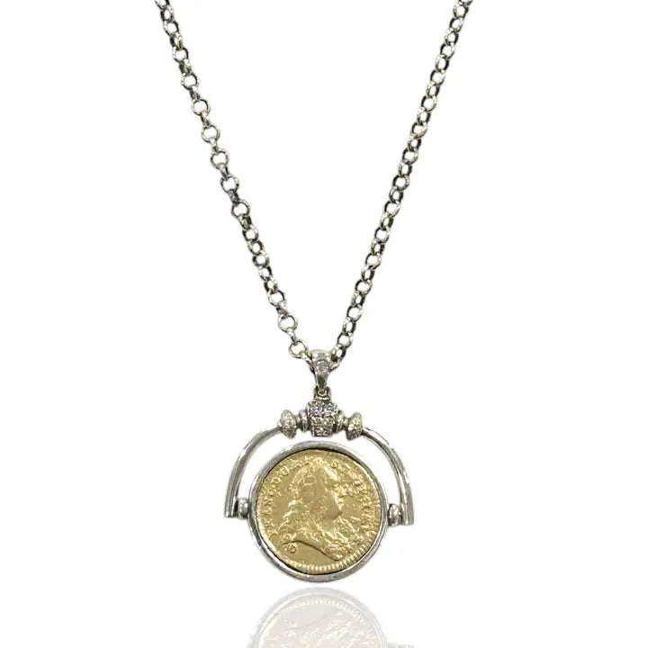 TAT2 Designs Jewelry - Necklaces Silver Vintage Sol Spinner Necklace