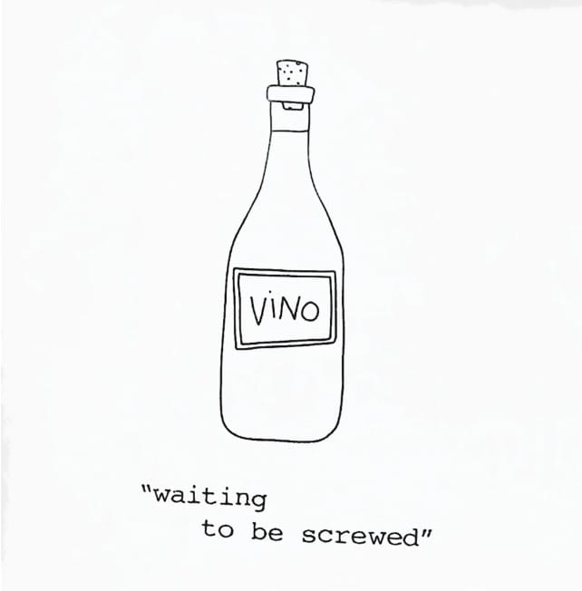Cork Pops Cocktail Napkins "Waiting to Be Screwed" Cocktail Napkins | Pack of 20 | Cork Pops