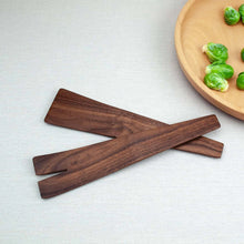 Load image into Gallery viewer, JBrody &amp; Co Walnut Wooden Salad Server Set
