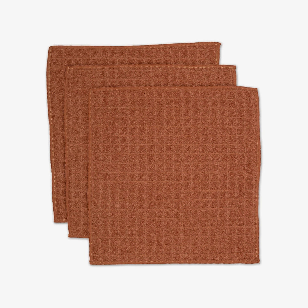 Geometry Towels Clay Washcloth Set - Waffle