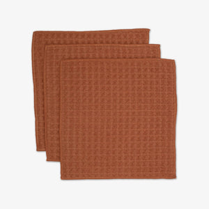 Geometry Towels Clay Washcloth Set - Waffle