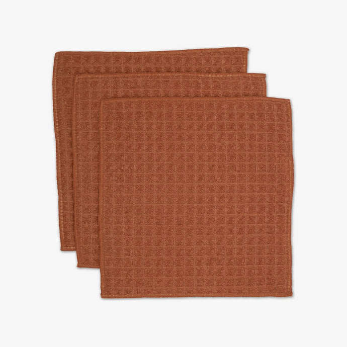Geometry Towels Clay Washcloth Set - Waffle
