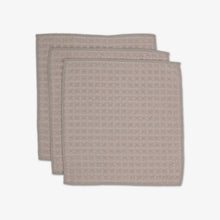Load image into Gallery viewer, Geometry Towels Taupe Washcloth Set - Waffle

