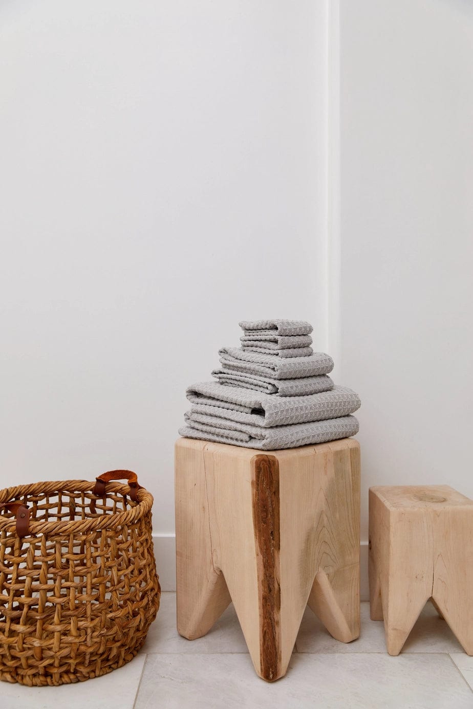 Geometry Towels Washcloth Set - Waffle