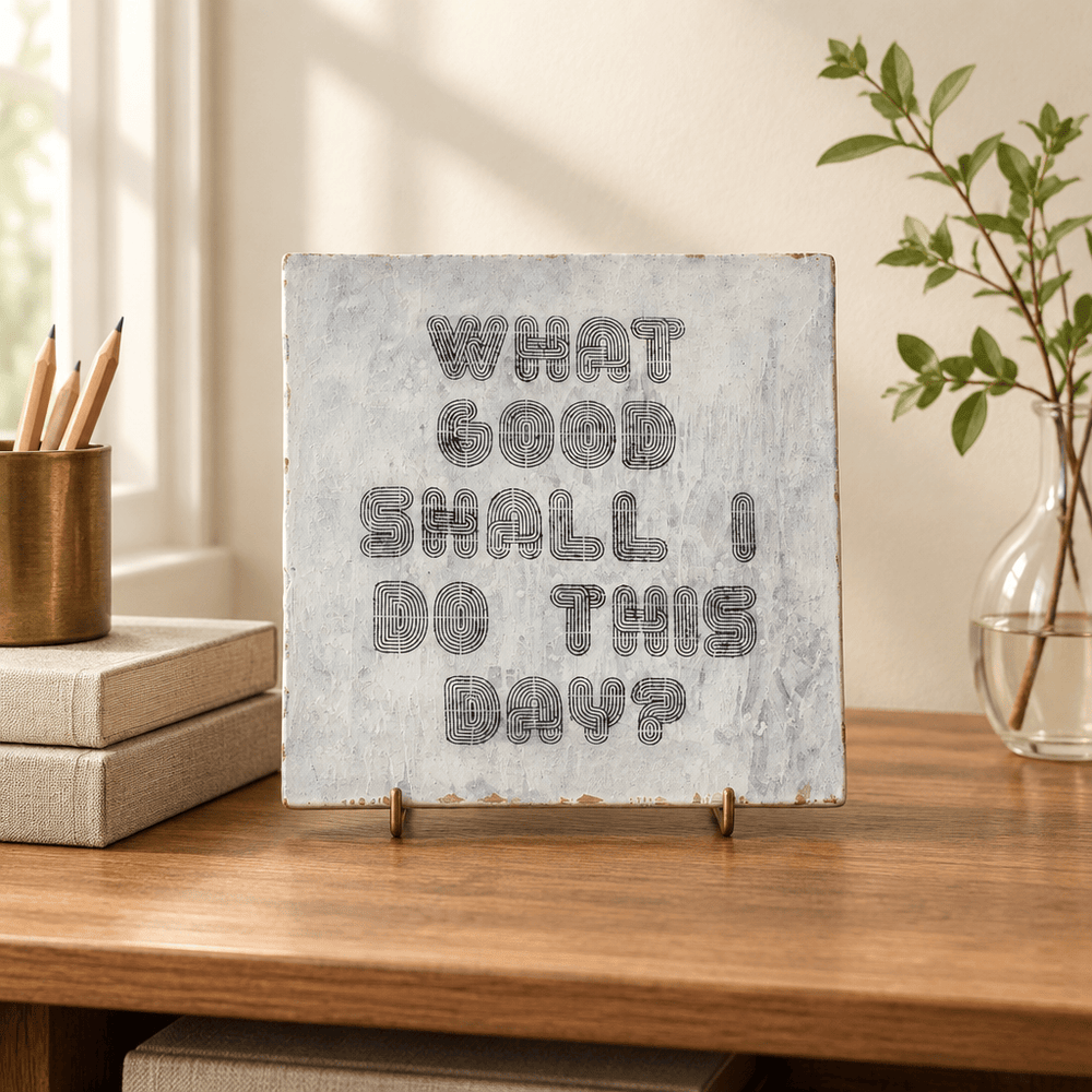 Sugarboo Designs Home Decor - Home Accent What Good Shall I Do Square Plate