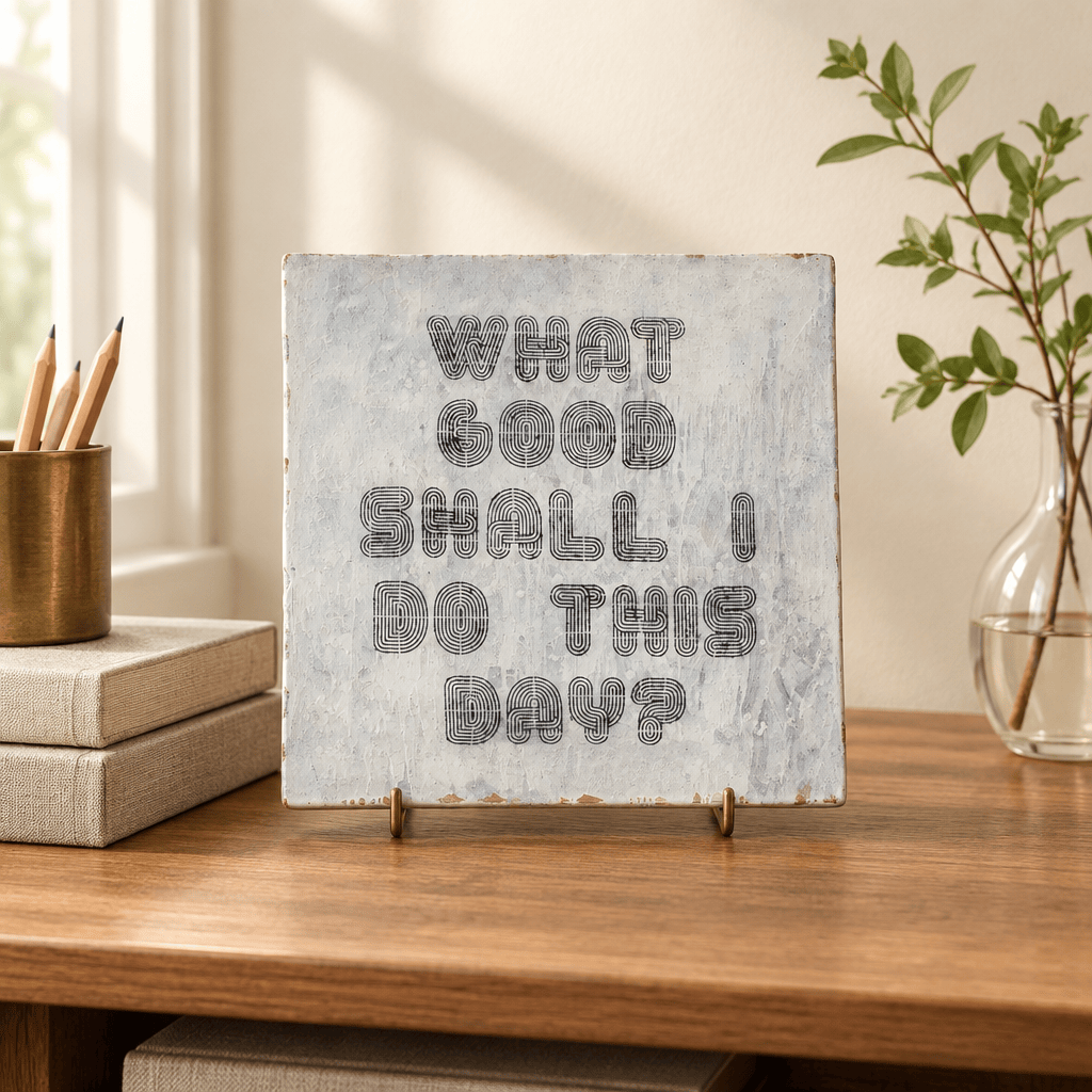 Sugarboo Designs Home Decor - Home Accent What Good Shall I Do Square Plate