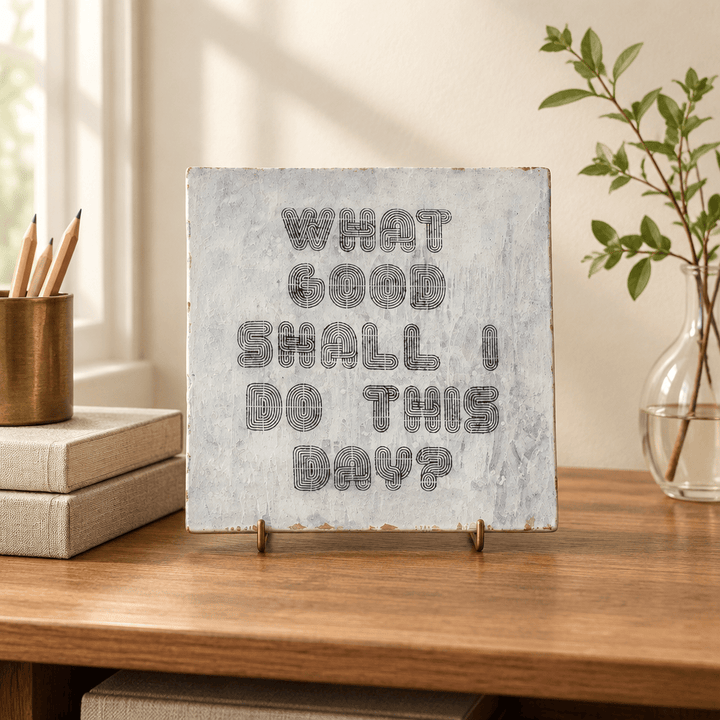 Sugarboo Designs Home Decor - Home Accent What Good Shall I Do Square Plate