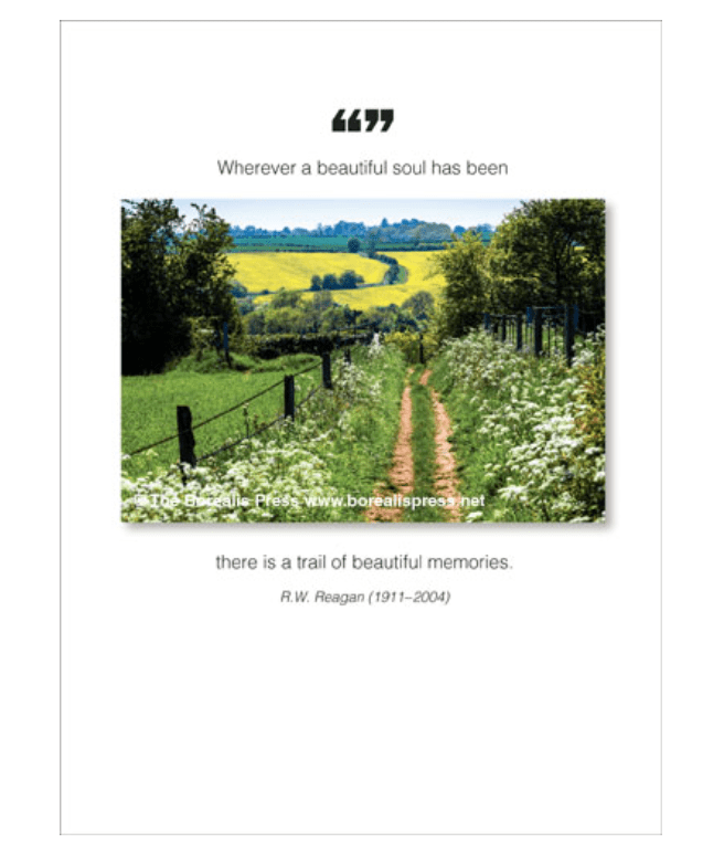 The Borealis Press Cards Wherever a beautiful soul has been... - Card