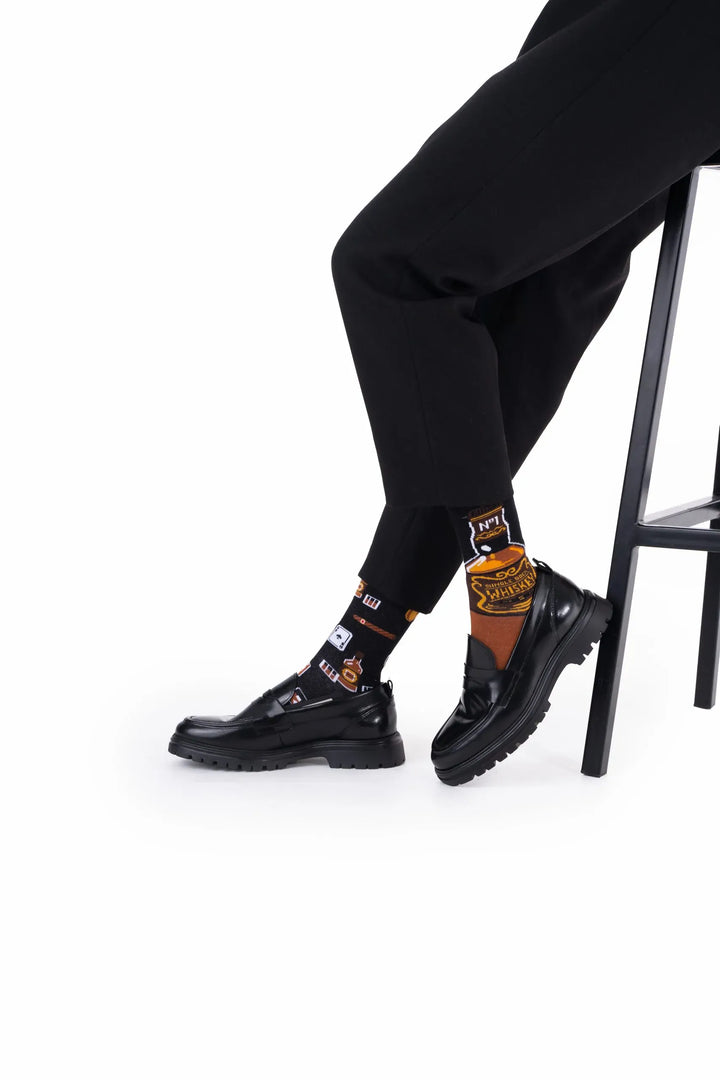 Many Mornings Socks Whiskey Novelty Socks