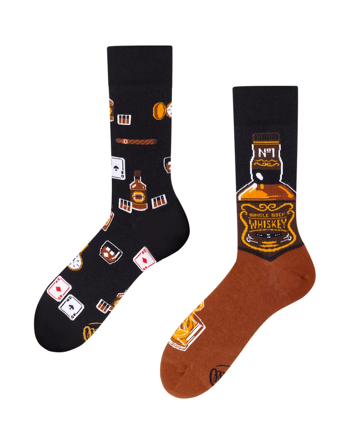 Many Mornings Socks Whiskey Novelty Socks