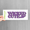 Spunky Fluff Proudly handmade in South Dakota, USA Purple Wicked Cute Stacked Tiny Word Magnet, Cute Halloween Magnet