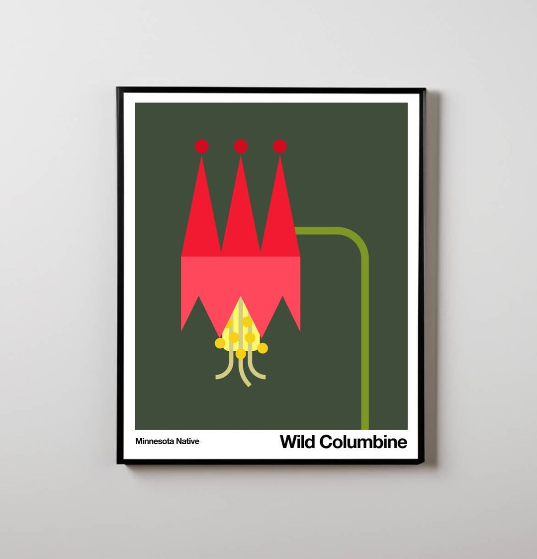 Little Dipper Art Wild Columbine | Art Print | Minnesota Native Plant