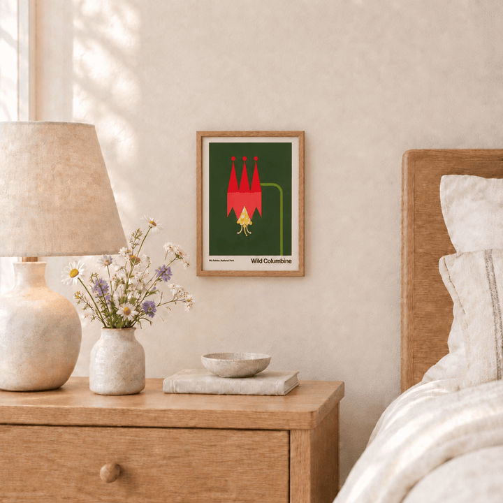 Little Dipper Art Wild Columbine Native Plant Art Print | Little Dipper Art