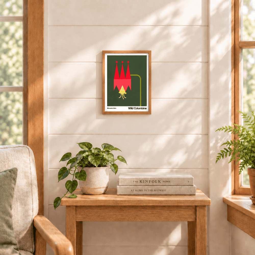 Little Dipper Art Wild Columbine Native Plant Art Print | Little Dipper Art