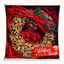 Load image into Gallery viewer, Mr. Bird Proudly Handmade in Texas, USA Wildfeast Wreath Holiday Bird Feeder
