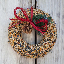 Load image into Gallery viewer, Mr. Bird Proudly Handmade in Texas, USA Wildfeast Wreath Holiday Bird Feeder
