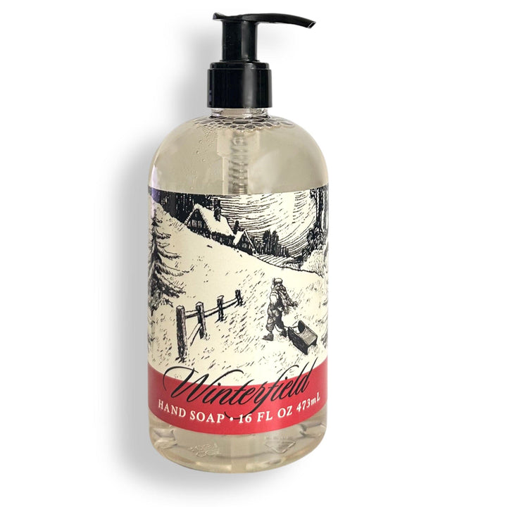 Greenwich Bay Winterfield holiday Hand Soap in a 16 fl oz pump bottle