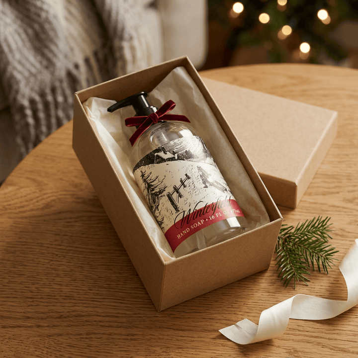 Greenwich Bay Winterfield holiday Hand Soap in a 16 fl oz pump bottle
