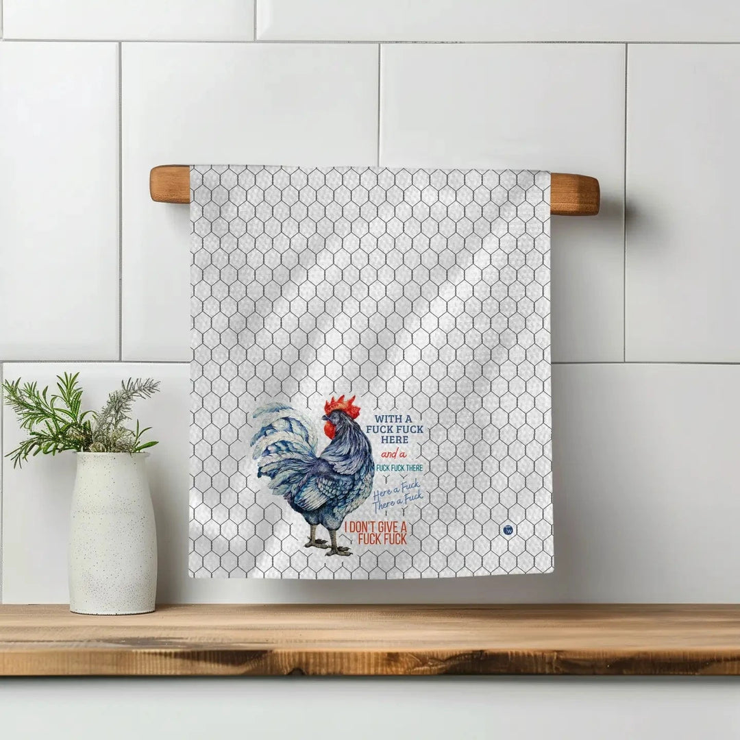 Twisted Wares Home Decor - Linens With a Fuck Fuck Here Tea Towel