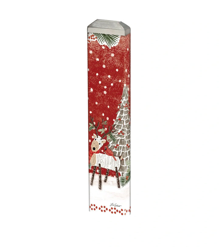 Demdaco Art Pole Woodsy Snowman 13" Mini Art Pole