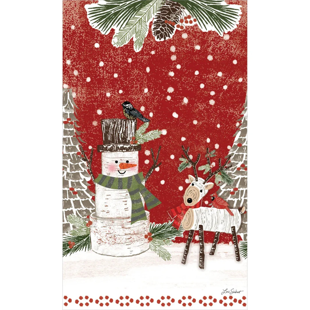 Demdaco Art Pole Woodsy Snowman 13" Mini Art Pole