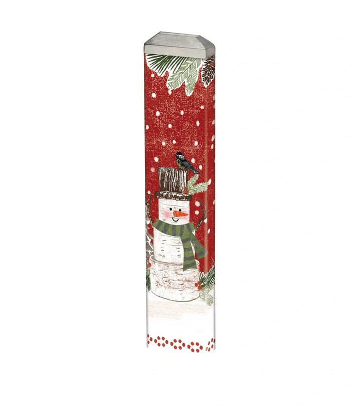 Demdaco Art Pole Woodsy Snowman 13" Mini Art Pole