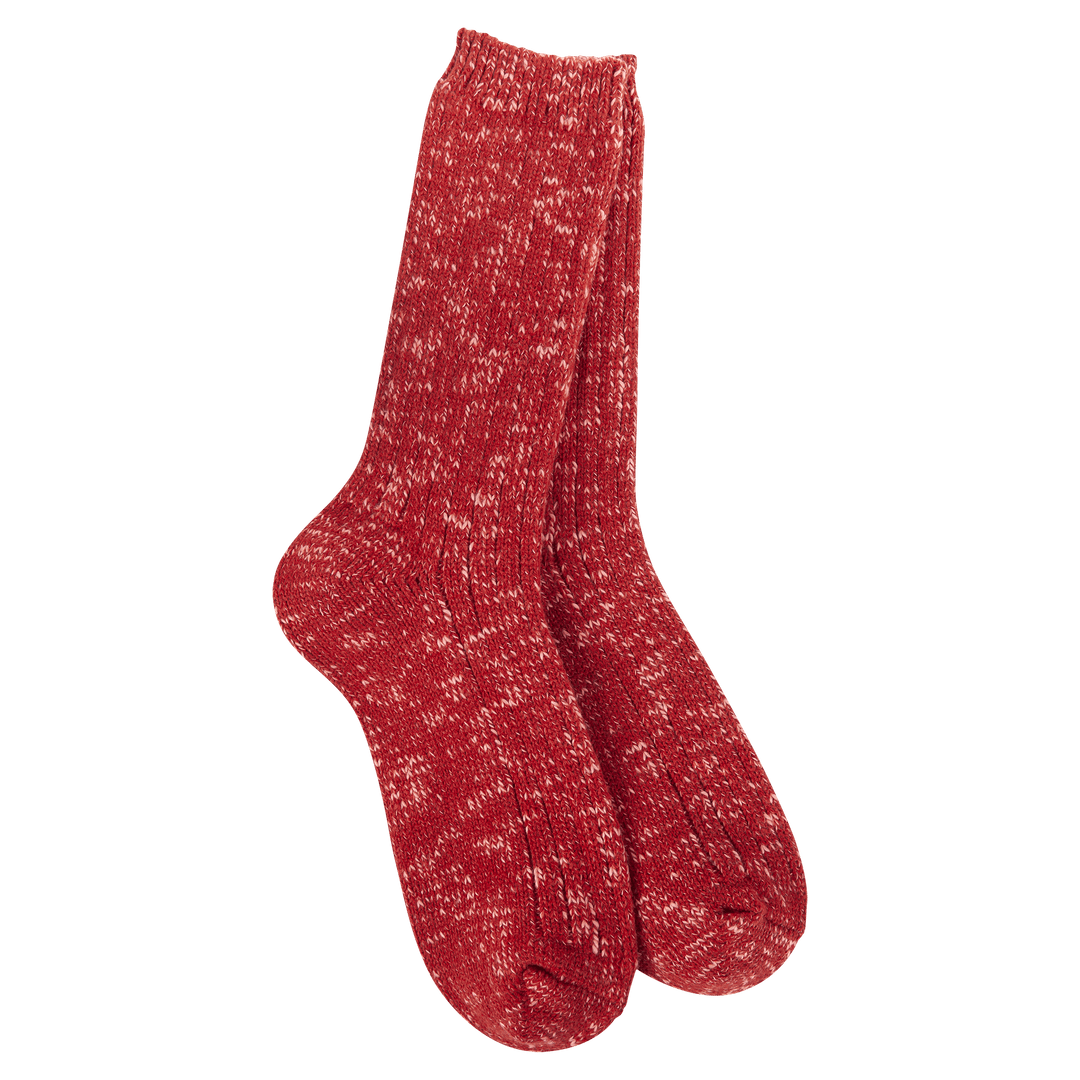 World’s Softest Socks Socks Strawberry World’s Softest Cotton Slub Marled Crew Socks