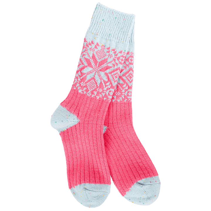 World’s Softest Socks Socks Pink/Blue Confetti World’s Softest Holiday Confetti &amp; Stripe Crew Socks