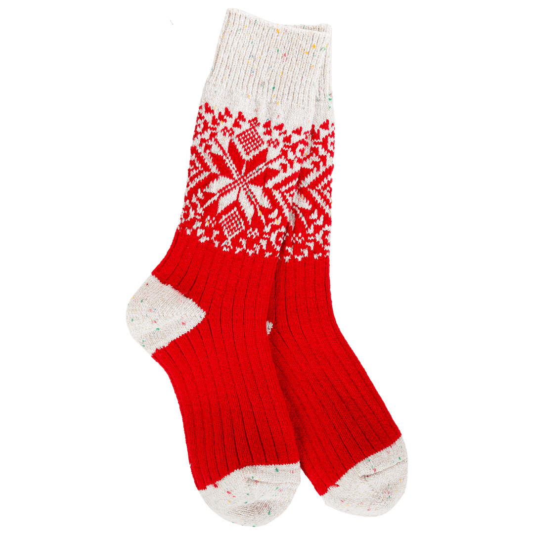 World’s Softest Socks Socks Red Confetti World’s Softest Holiday Confetti &amp; Stripe Crew Socks