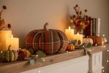 Load image into Gallery viewer, Collins Painting &amp; Design Home Decor - Seasonal XL Harvest Plaid Fabric Pumpkins
