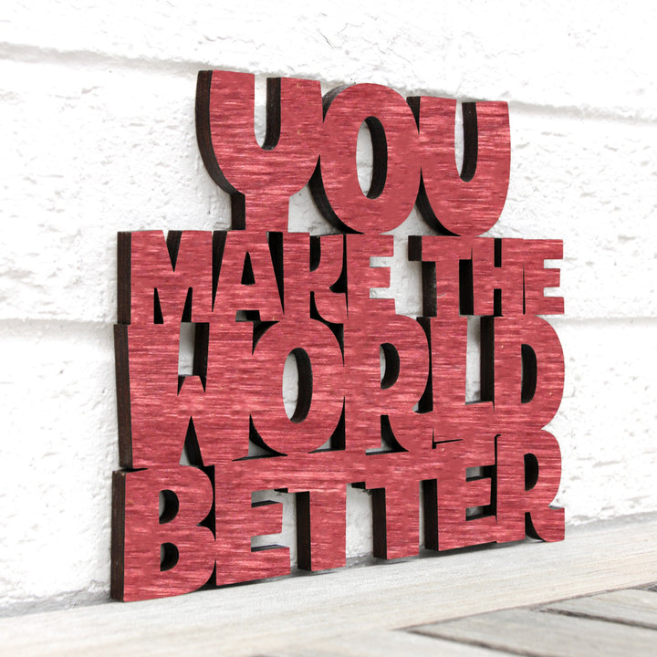 Spunky Fluff Proudly handmade in South Dakota, USA Small / Weathered Red You Make the World Better