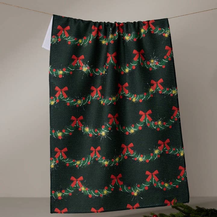 Geometry Tea Towel Yuletide Garland Tea Towel