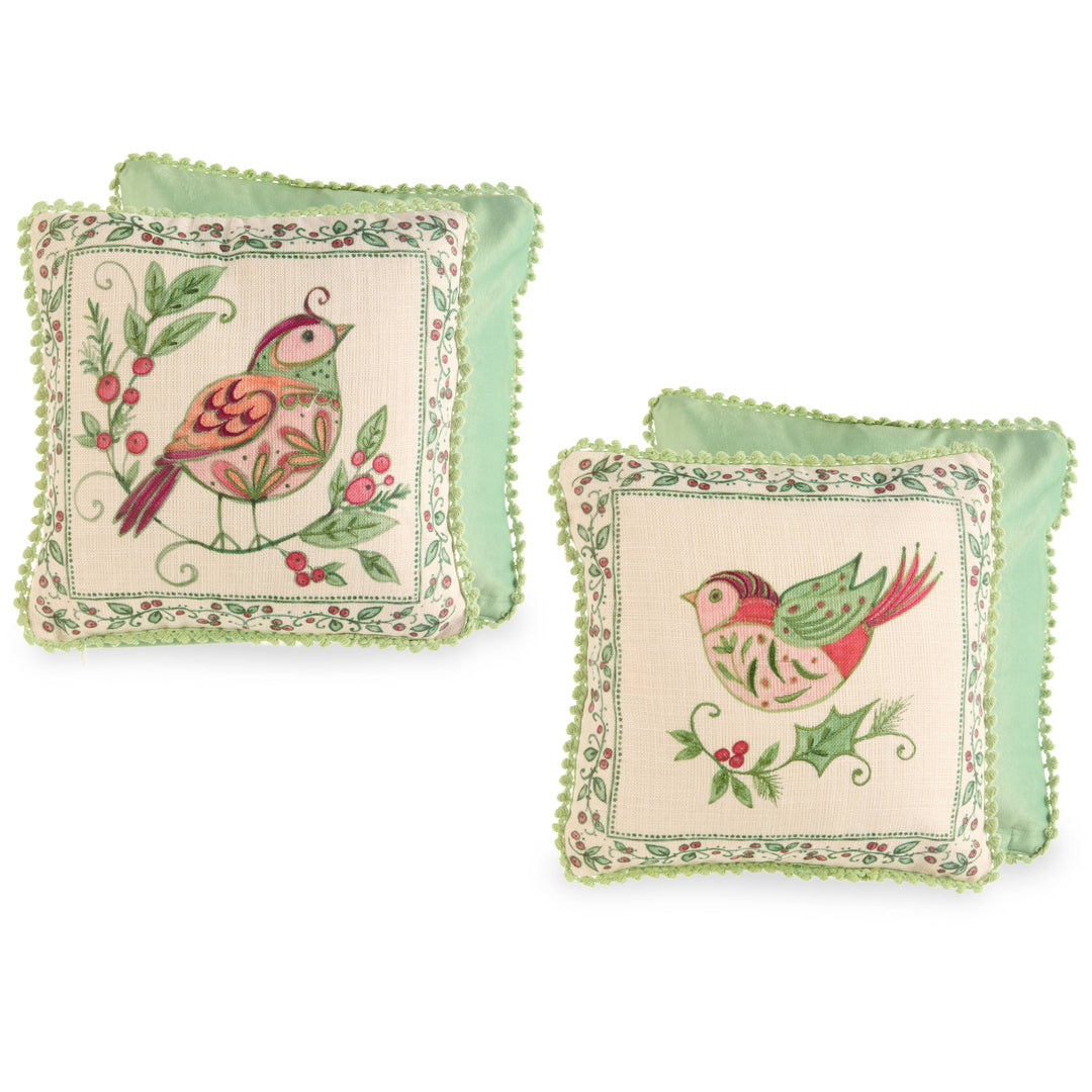 Raz Imports Inc Christmas Pillow Yuletide Warbler Christmas Pillow – 12″