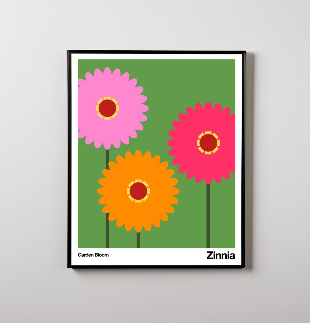 Little Dipper Art Zinnia | Art Print | Garden Bloom