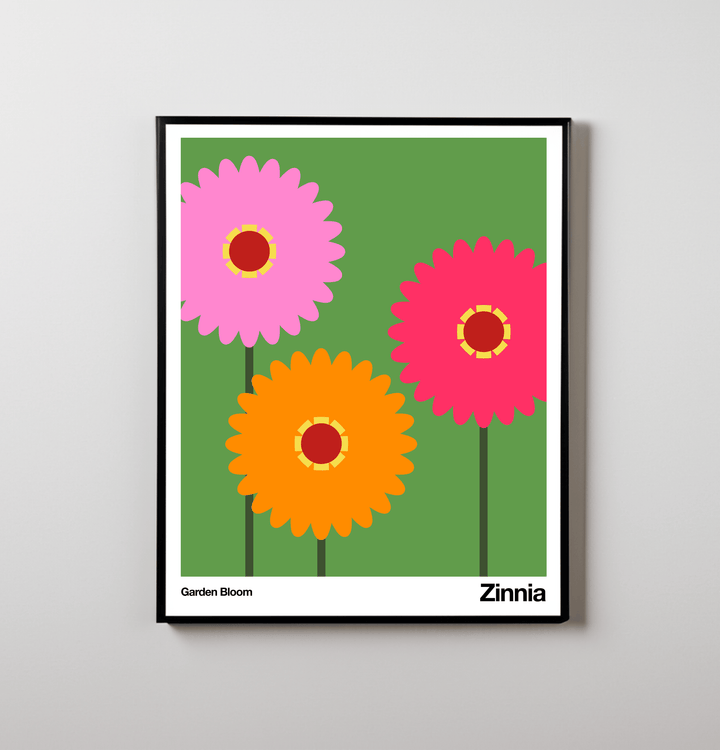 Little Dipper Art Zinnia | Art Print | Garden Bloom