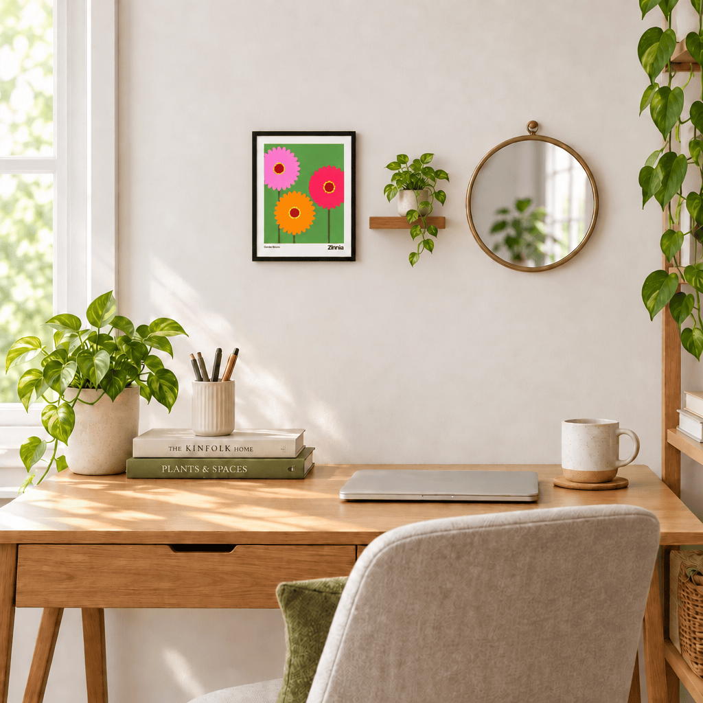 Little Dipper Art Zinnia | Art Print | Garden Bloom