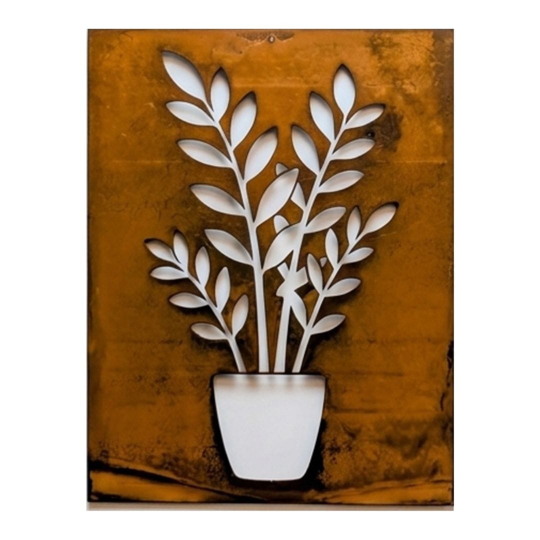 Prairie Dance Proudly Handmade in South Dakota, USA ZZ Plant Wall Art, Metal Wall Decor