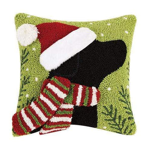 Peking Handicraft Home Accents 3D Christmas Lab Hook Pillow