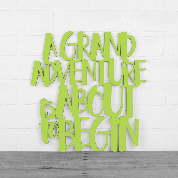 Spunky Fluff Proudly handmade in South Dakota, USA Medium / Pear Green A Grand Adventure Is About To Begin