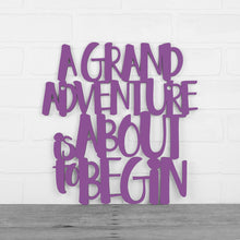 Load image into Gallery viewer, Spunky Fluff Proudly handmade in South Dakota, USA Medium / Purple A Grand Adventure Is About To Begin
