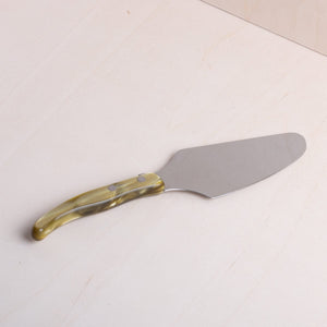 Claude D. Olive Green Acrylic Cake Server