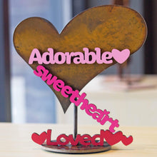 Load image into Gallery viewer, Spunky Fluff Proudly handmade in South Dakota, USA Pink Adorable-Tiny Word Magnet
