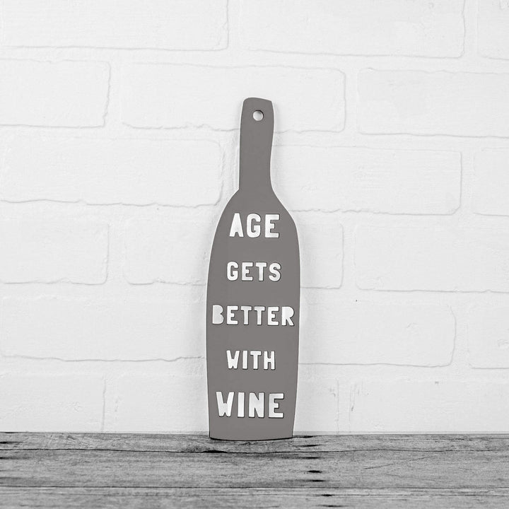 Spunky Fluff Proudly handmade in South Dakota, USA Charcoal Gray Age Gets Better With Wine