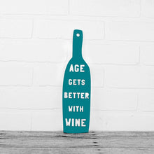 Load image into Gallery viewer, Spunky Fluff Proudly handmade in South Dakota, USA Teal Age Gets Better With Wine
