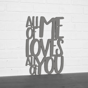 Spunky Fluff Proudly handmade in South Dakota, USA Large / Charcoal Gray All Of Me Loves All Of You