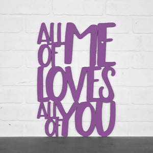 Spunky Fluff Proudly handmade in South Dakota, USA Large / Purple All Of Me Loves All Of You