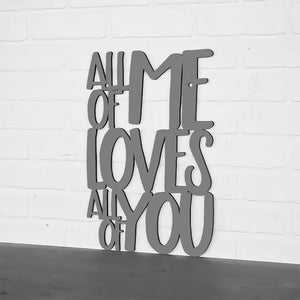 Spunky Fluff Proudly handmade in South Dakota, USA Medium / Charcoal Gray All Of Me Loves All Of You